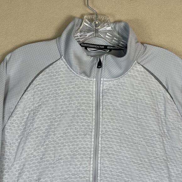 Under Armour Jacket Mens XL Gray Reactor ColdGear Full Zip Insulated‎ Athletic - Picture 2 of 12